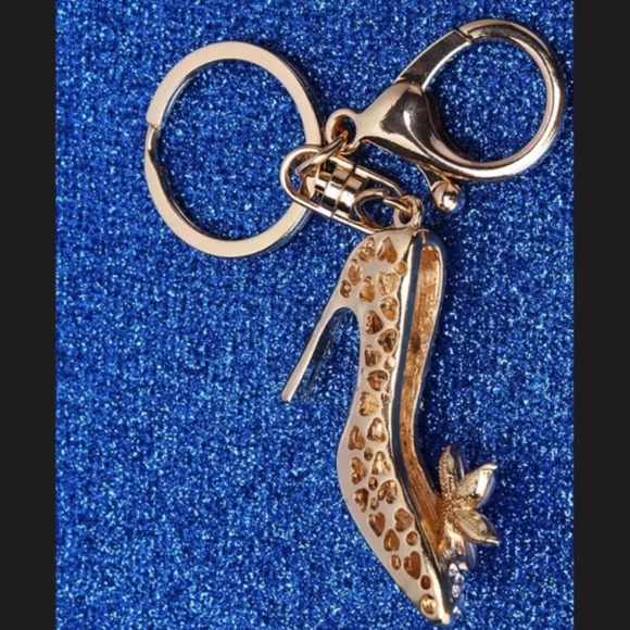 Fashion Rhinestone High-heeled Shoe Key Chain - About 4.5 Inches Long - Picture 7 of 7